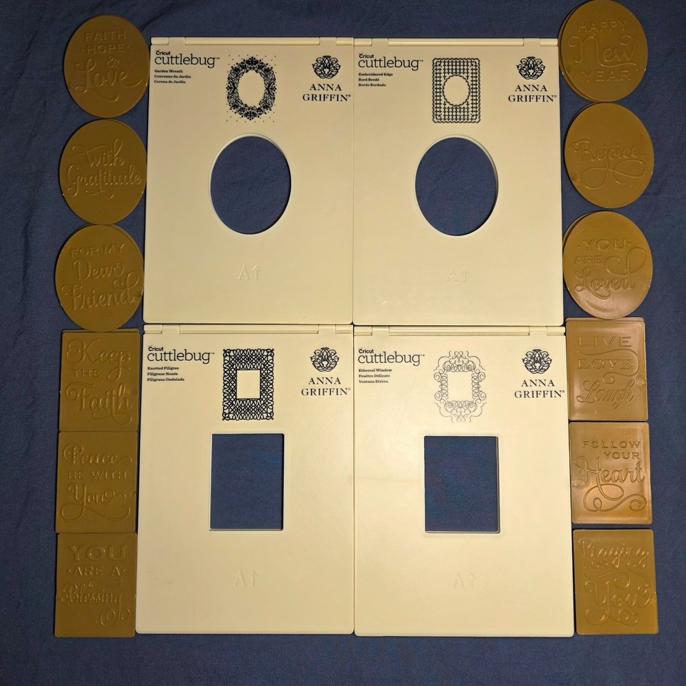 Anna Griffin® Mix & Match Embroidered Frames Embossing Folders & Sentiments New